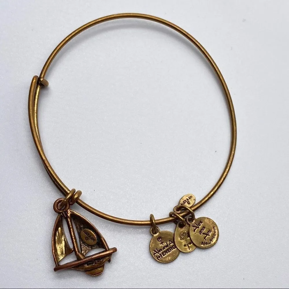 Alex‎ & Ani Sailboat Gold Stacking Bangle Bracelet
